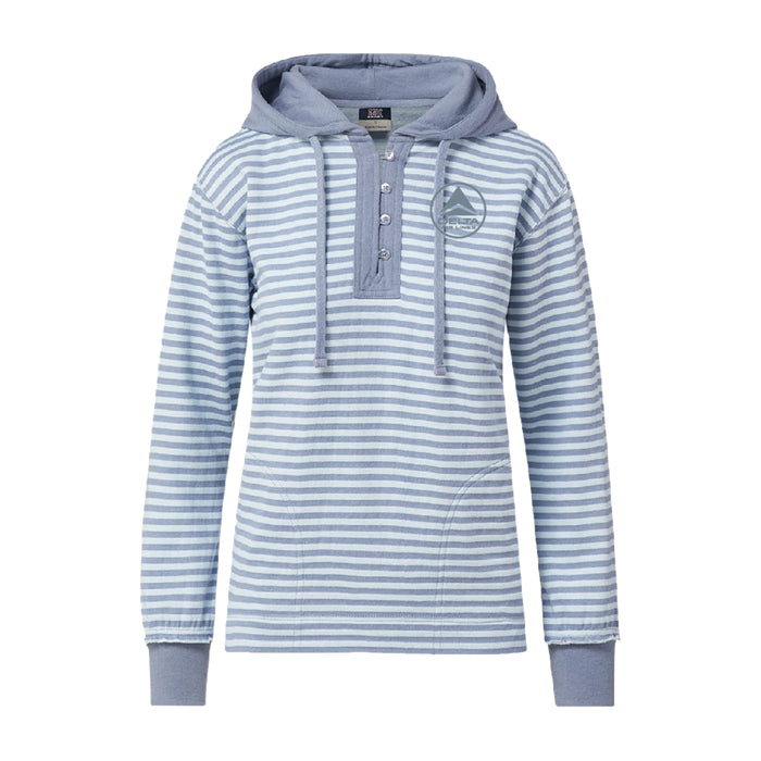 Women's Heritage Henley Striped Hooded Sweatshirt