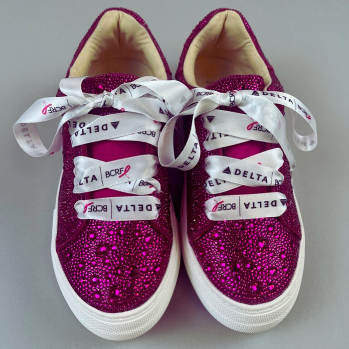 BCRF Rhinestone Platform Sneakers