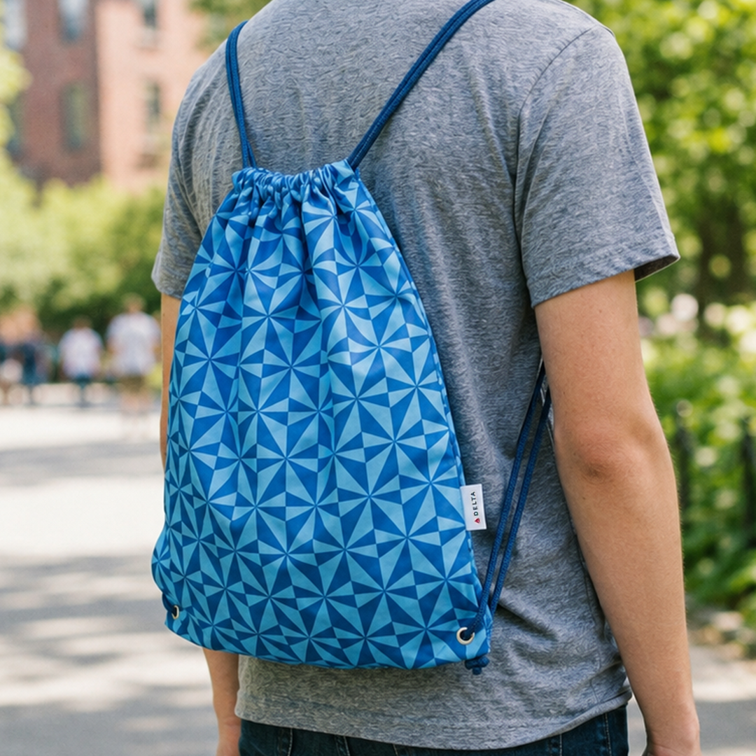 Delta Fragment Drawstring Bag