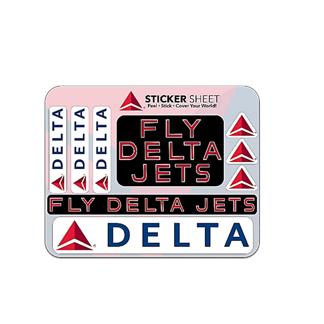 Fly Delta Jets Sticker Sheet
