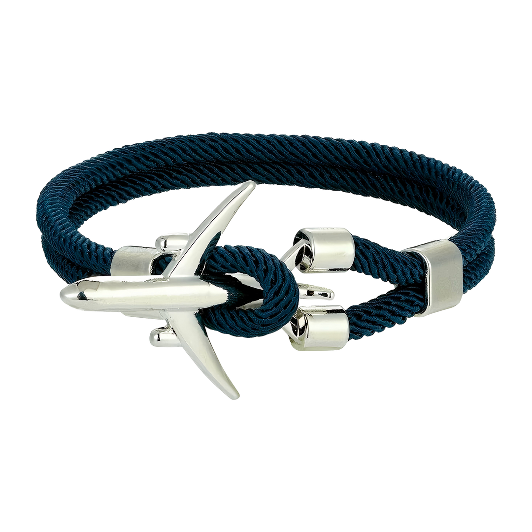 Delta Navy Airplane Bracelet - LG