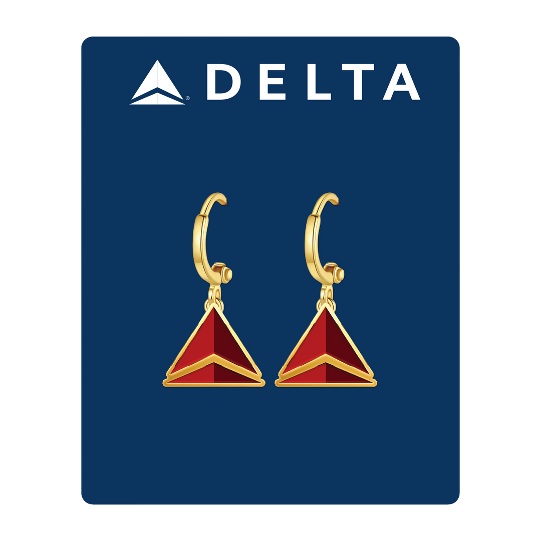 Delta Huggie Hoop Widget Earrings