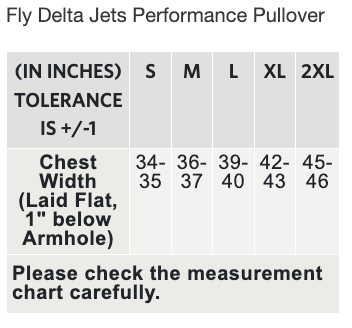 Fly Delta Jets Performance Pullover -Women's Cut