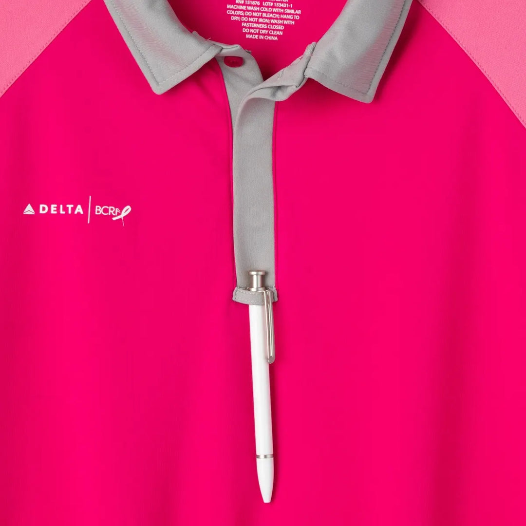 Men's Cut Long Sleeve BCRF Polo
