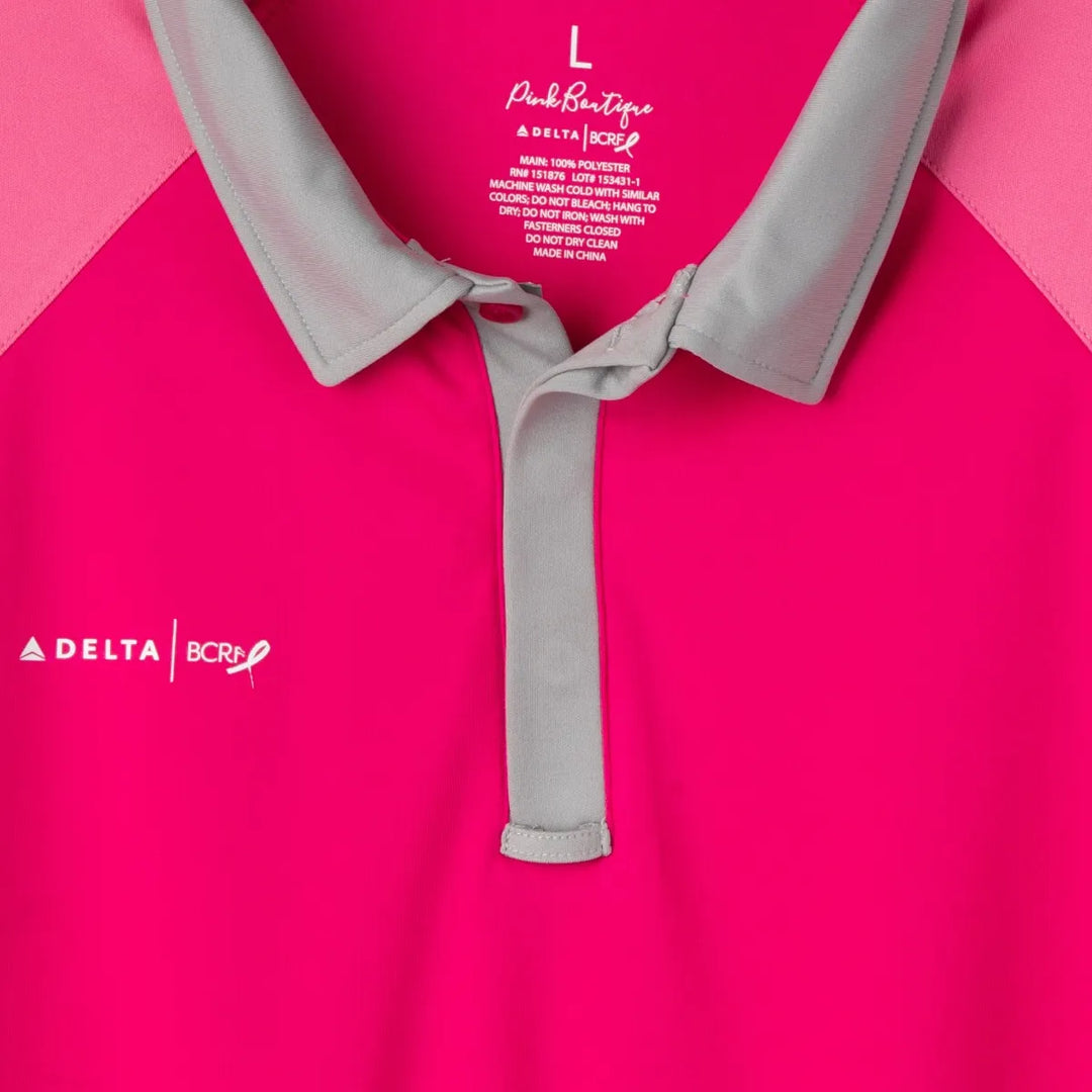 Men's Cut Long Sleeve BCRF Polo